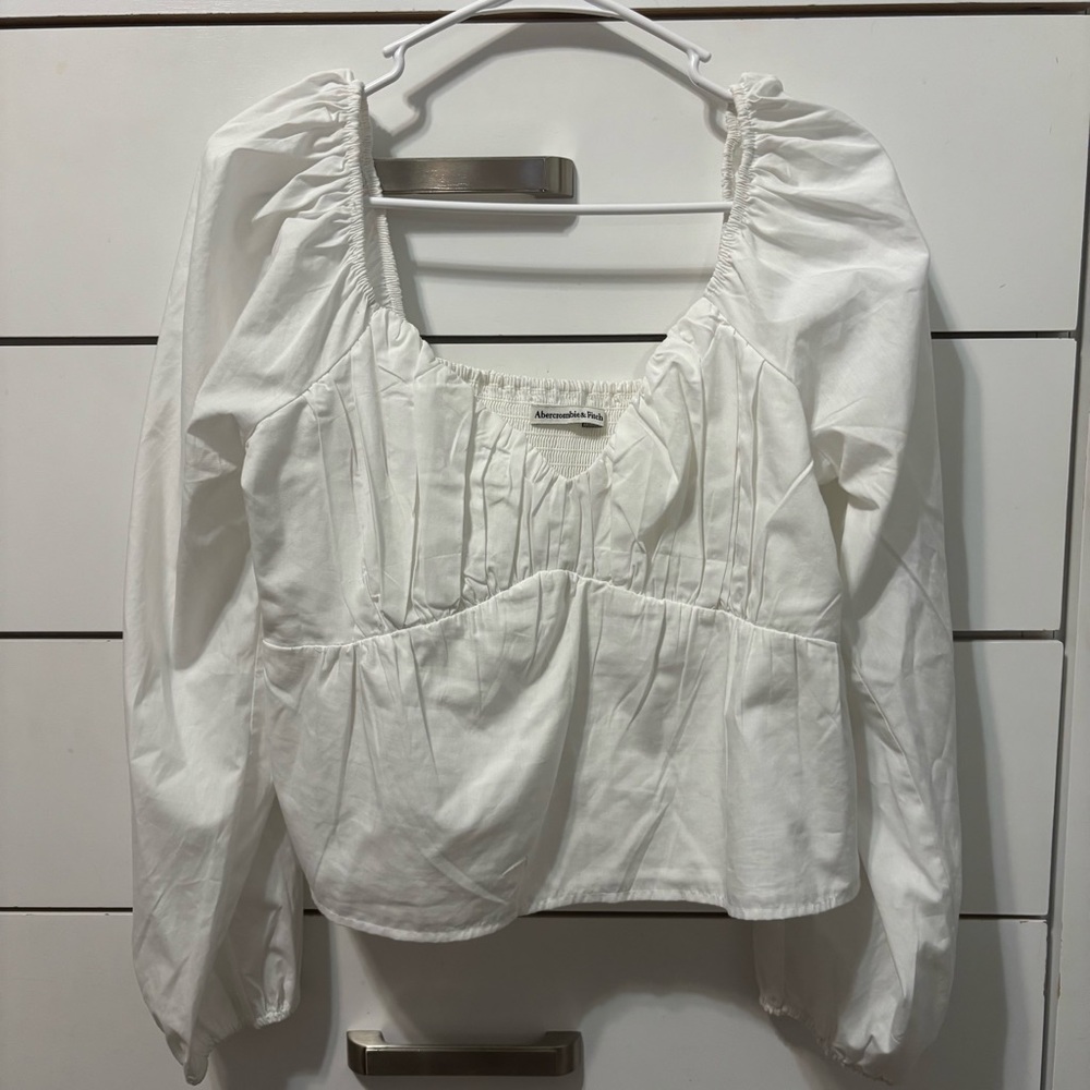 Abercrombie & Fitch White Blouse Top - Picture 2 of 5